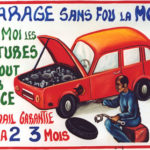 Garage sans fout la mort Joël Adjamé - 77 x 55 cm - Bois