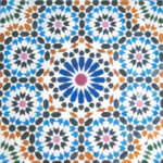Panneau de zellige recto Maroc - 79 x 79 cm - pièces de zellige